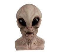 Maschera in lattice a testa piena, copricapo in lattice di Halloween | Decorazione di Halloween in lattice con testa completa aliena - Maschera facciale completa aliena di Halloween per carna