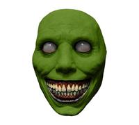 Maschera in lattice di demone - realistica Halloween Scary Masque, accessorio di scena per feste spaventose, traspirante, morbida, per il diavolo, zombie fantasma, cosplay e feste in costume