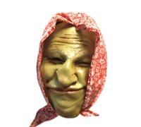 Maschera In Lattice Strega Verde Magica Halloween Vecchia Maga Per Cosplay