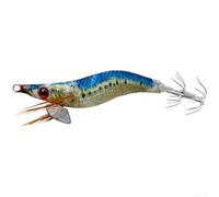 Maschera in legno per gamberetti e calamari con design luminoso e perline sonaglio per pesca in condizioni di scarsa illuminazione, consistenza realistica e azione di affondamento stabile (C)