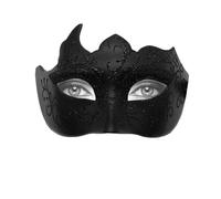Maschera in maschera per donne e uomini, coppie, stile veneziano, luccicante, retrò, per Halloween, feste in costume, balli scolastici, colore nero