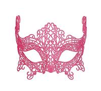 Maschera in pizzo fluorescente rosa da donna