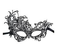 Maschera in pizzo nero a forma di animale copertura per il viso accessori | Copertura per viso in pizzo nero per abito da sera Natale carnevale giochi di ruolo Capodanno matrimonio compleanno servizio