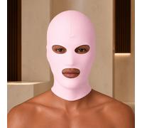 Maschera in spandex rosa con aperture per la bocca e gli occhi