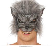 Maschera in vinile con pelo lupo mannaro
