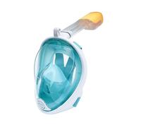 Maschera integrale da snorkeling a 180° con lente anti-appannamento e respirazione naturale. A prova di perdite, supporto per fotocamera incluso. Perfetta per avventure oceaniche (L-X-Large, verde)