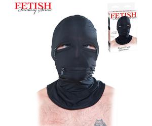 Maschera Integrale Elasticizzata con Cerniere su Occhi e Bocca Zipper Face Hood
