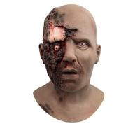 Maschera Integrale Halloween Copricapo Adulto Con Volto Marcio Per Feste