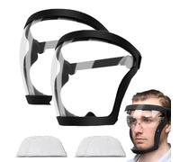 Maschera Integrale Per Il Viso Anti-appannamento In Trasparente Con Fascia Regolabile, 2Pezzi Equipaggiamento Di Protezione Completa Per Unisex E Adulti, Ingranaggi Di Protezione Per La Progettazione