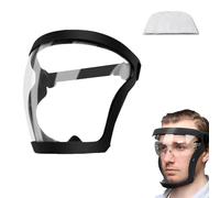 Maschera Integrale Per Il Viso Anti-appannamento In Trasparente Con Fascia Regolabile, Visiera Trasparente Antipolvere Con Elemento Filtro, Strumento Di Protezione Facciale Multiuso Per Cucina