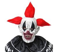 Maschera Intera Clown Horror con capelli, Taglia Unica