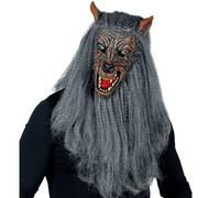 Maschera Intera Lupo Mannaro con pelo, Taglia Unica