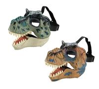 Maschera Interattiva T-Rex per Bambini con Suoni Realistici - Maschera Dinosauro con Ruggito, Cinturino Regolabile, Texture Realistica - Giocattolo Educativo per Carnevale e Gioco Fantasioso (Età 36M+