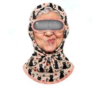 Maschera invernale per il viso, per sci, ciclismo, vecchie, con stampa | Maschera da sci da donna per adulti, per snowboard, sport, vacanze, feste, ciclismo, moto, equitazione, corsa, escursionismo