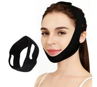 Maschera Jawline per la rimozione del mento doppio, colore nero, maschera per il mento per l'apnea del sonno, riutilizzabile per la rimozione del mento unisex e del doppio mento