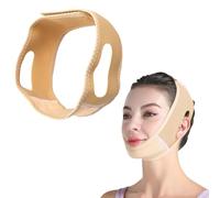 Maschera Jawline per la rimozione del mento doppio, colore nero, maschera per mento per l'apnea del sonno, riutilizzabile per la rimozione del mento unisex e del doppio mento (giallo)