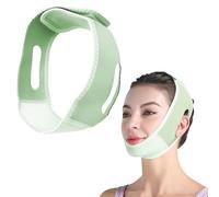 Maschera Jawline per la rimozione del mento doppio, colore nero, maschera per mento per l'apnea del sonno, riutilizzabile per la rimozione del mento unisex e del doppio mento (verde)