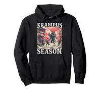 Maschera Krampus | Kramperl T | Bartl Perchten Corsa | Felpa con Cappuccio