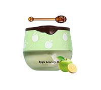 Maschera Labbra Notte al Miele - Lip Mask e Maschera Labbra Essence, Trattamento Idratante per Labbra Secche, Riduce Linee Labiali (#Mela e Lime, 5.5g)