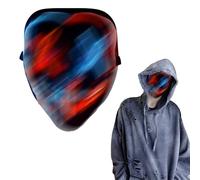 Maschera LED Horror di Halloween,con Luci a LED, Maschera, per Halloween, Uomini, Donne, Adulti e Bambini, 4 Modalità di illuminazione, per Cosplay e Feste (Blu e Rosso)