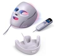 Maschera LED Shark CryoGlow con raffreddamento del contorno occhi e supporto di ricarica FW312EUPLB