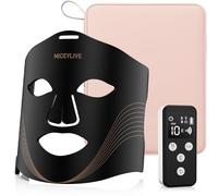 Maschera Led Viso, Luce Rossa Maschera Viso in 6 Mod per Trattamento Acne per Telecomando, Riduzione delle rughe e Ringiovanimento della pelle, Maschera Foglio Portatile Luce Rossa per Cura Della
