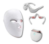 Maschera LED Viso, Maschera Oculare Antiaffaticamento e Massaggiatore