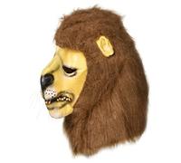 Maschera Leone con Capelli in Peluche per Adulto