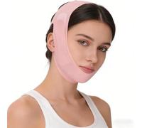 Maschera lifting viso V Line - Doppio mento riduttore cinghia per contorno mascella - Comodo sottogola per dormire - Fascia rassodante viso anti-cedimento - 1 pezzo
