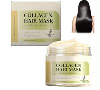 Maschera lisciante per capelli con collagene per una riparazione profonda, maschera nutriente e idratante per 5 trattamenti, maschera al collagene per capelli secchi, danneggiati, crespi e (1PCS)