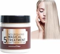 Maschera lisciante per capelli con riparazione profonda, Maschera nutriente 5 trattamenti magici, Crema riparatrice in 5 secondi per capelli secchi e danneggiati
