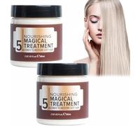 Maschera lisciante per capelli con riparazione profonda, Maschera nutriente 5 trattamenti magici, Crema riparatrice in 5 secondi per capelli secchi e danneggiati