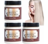 Maschera lisciante per capelli con riparazione profonda, maschera nutriente per capelli 5 magici, crema riparatrice per capelli secchi e danneggiati in 5 secondi