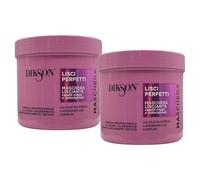 Maschera Lisciante Per Capelli Crespi e Indisciplinati -LISCI PERFETTI- Con Olio Di Camelia e Advanced Liss Complex. Formula Professionale Con Acido Ialuronico 500ml (2 Unità)