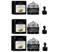 Maschera magnetica ricca di minerali, pulizia dei pori, maschera peel-off per punti neri, pulizia profonda, esfoliante, lenitiva e riparatrice, adatta a tutti i tipi di pelle (3pc)