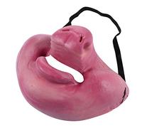 Maschera Maiale Halloween Metà Viso in Lattice Cosplay Adulto Atmosfera | Morbida e Comoda da Indossare, Adatta a Molti Volti Adulti, Stile Spaventoso Realistico