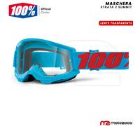 MASCHERA MASCHERINA AZZURRA ROSSA 100% STRATA 2 SUMMIT LENTE TRASPARENTE
