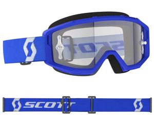MASCHERA MASCHERINA MX CROSS SCOTT MX GOGGLE PRIMAL BLU WHITE ANTIFOG CLEAR
