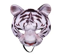 Maschera Mezza Faccia di Tigre di Halloween, Maschera per il Viso Dall'aspetto Realistico per Feste in Maschera di Cosplay Maschera di Tigre per Maschera da Festa in Costume di Carnevale(#1)