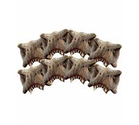 Maschera Mezza Faccia Ufficiale Tyrannosaurus Rex Jurassic World 2D Pacco Da 8