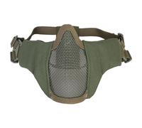 Maschera mezzo viso half face con rete in metallo Olive Drab verde Emersongear