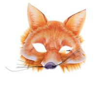 Maschera Mezzo Volto Volpe Marrone per Halloween, Feste in Maschera | Tessuto, Non Tessuto e Pvc, Design Realistico Dettagli Delicati, per Foto e Rappresentazioni
