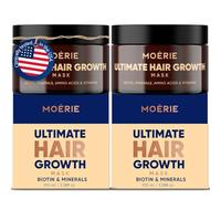Maschera minerale anticaduta capelli Moérie, crema contro la caduta capelli uomo e donna per capelli più lunghi e pieni, prodotti per capelli vegan-friendly senza parabeni e silicone (100 ml) x2