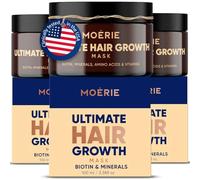 Maschera minerale anticaduta capelli Moérie, crema contro la caduta capelli uomo e donna per capelli più lunghi e pieni, prodotti per capelli vegan-friendly senza parabeni e silicone (100 ml) x3