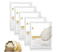 Maschera modellante all'impasto di riso, maschera viso idratante e nutriente, con estratto naturale di riso, nutrimento profondo, illumina e rivitalizza la pelle per tutti i tipi di pelle (5Pezzo)