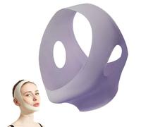 Maschera modellante per il viso al collagene, riutilizzabile, con linea a V, fascia dimagrante per il viso, riduttore del doppio mento, per contouring del viso, rassodamento della pelle e routine di