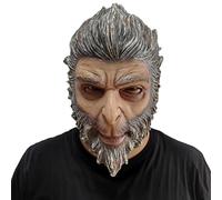 Maschera Monkey King, Maschera Del Mito Nero Sun Wukong, Maschera Animal Latex, Oggetti di Scena per Cosplay, Maschera Scimpanzé, Maschera per Halloween, Halloween Gioco Cos Puntelli (Art déco)