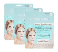 Maschera Monouso In Hydrogel LUXURY DIAMOND MASK Anti Age-Rassodante, Con Acido Ialuronico, Contiene Polvere Di Diamante 24g (3 Unità)