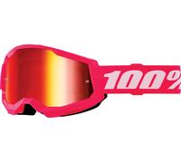 100% Strata 2 Youth Goggle Pink / Red Mirror Lens