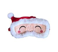 Maschera natalizia per dormire con oscuramento, per viaggi da sogno, per un riposo notturno rilassato senza Babbo Natale o pupazzo di neve (Sky Blue, taglia unica)